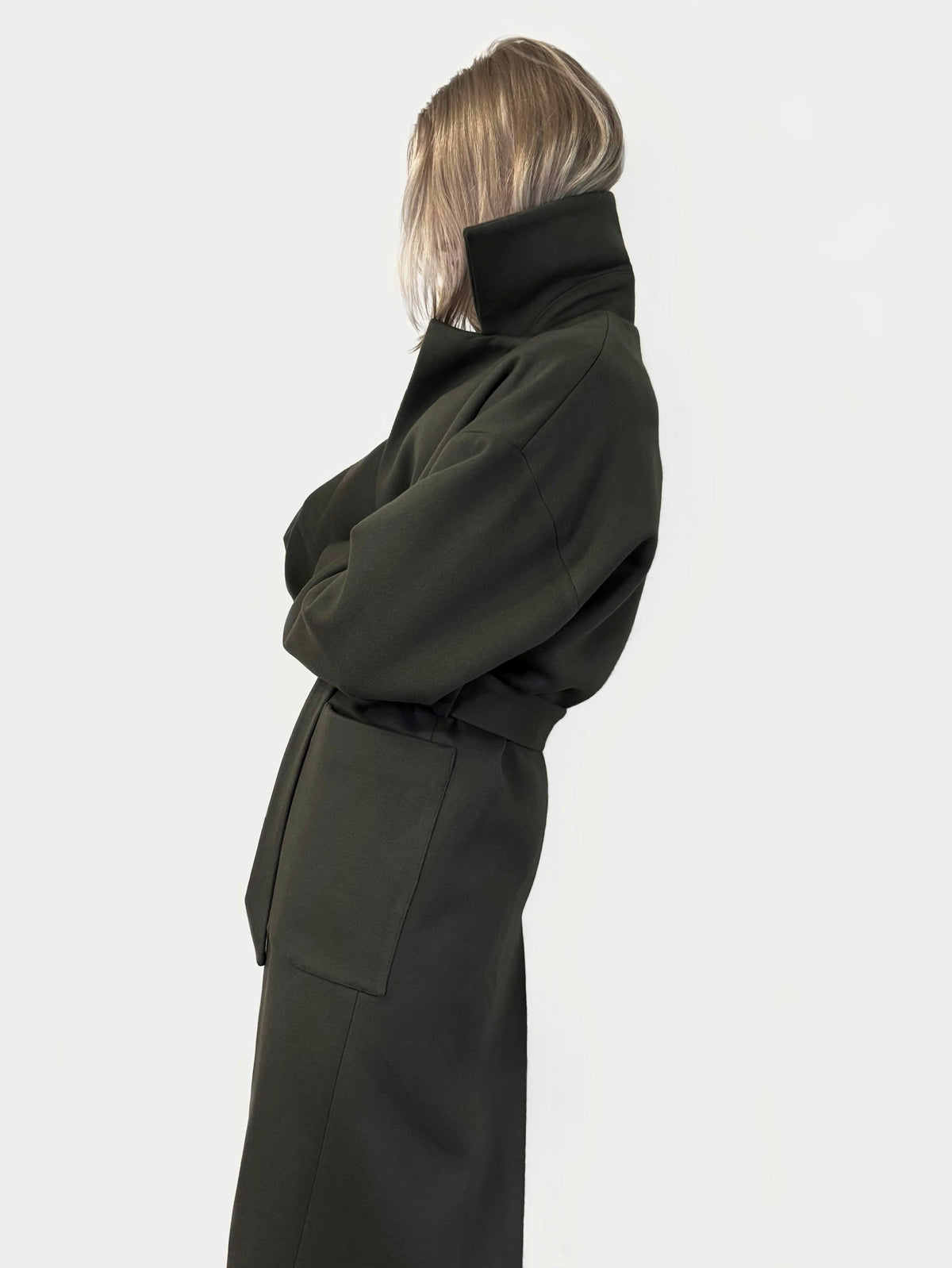 midi coat wool-cashmere in wren