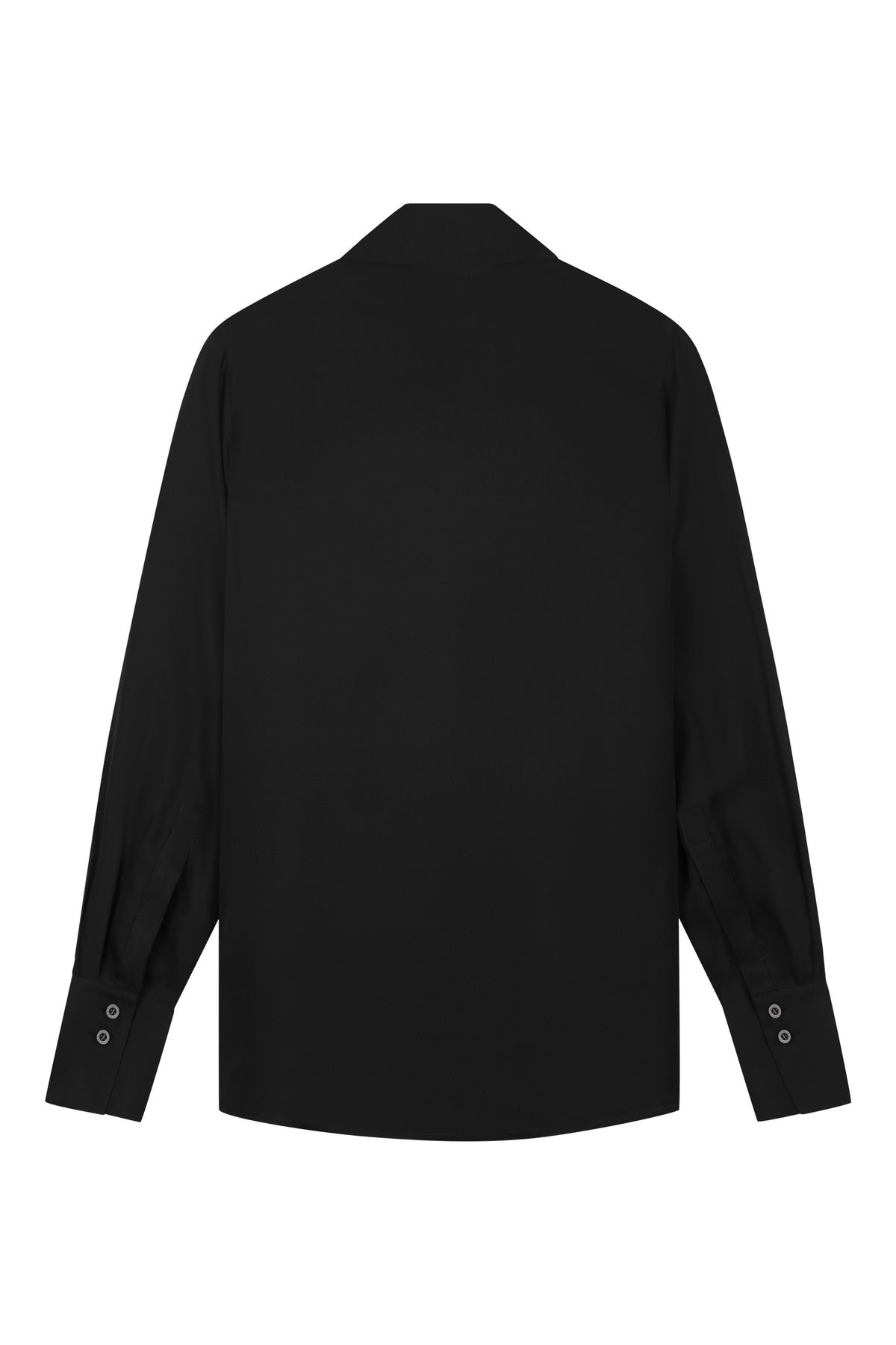silk sheer blouse in black