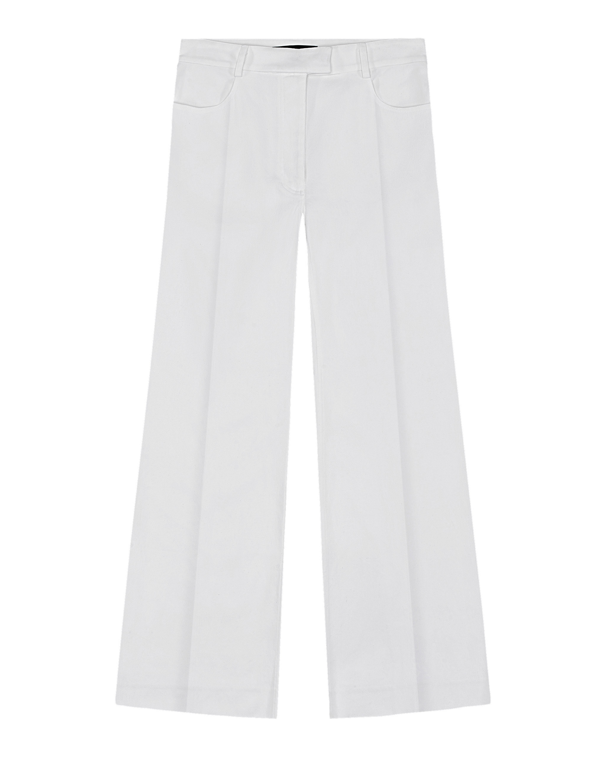 wide leg trousers in brilliant white