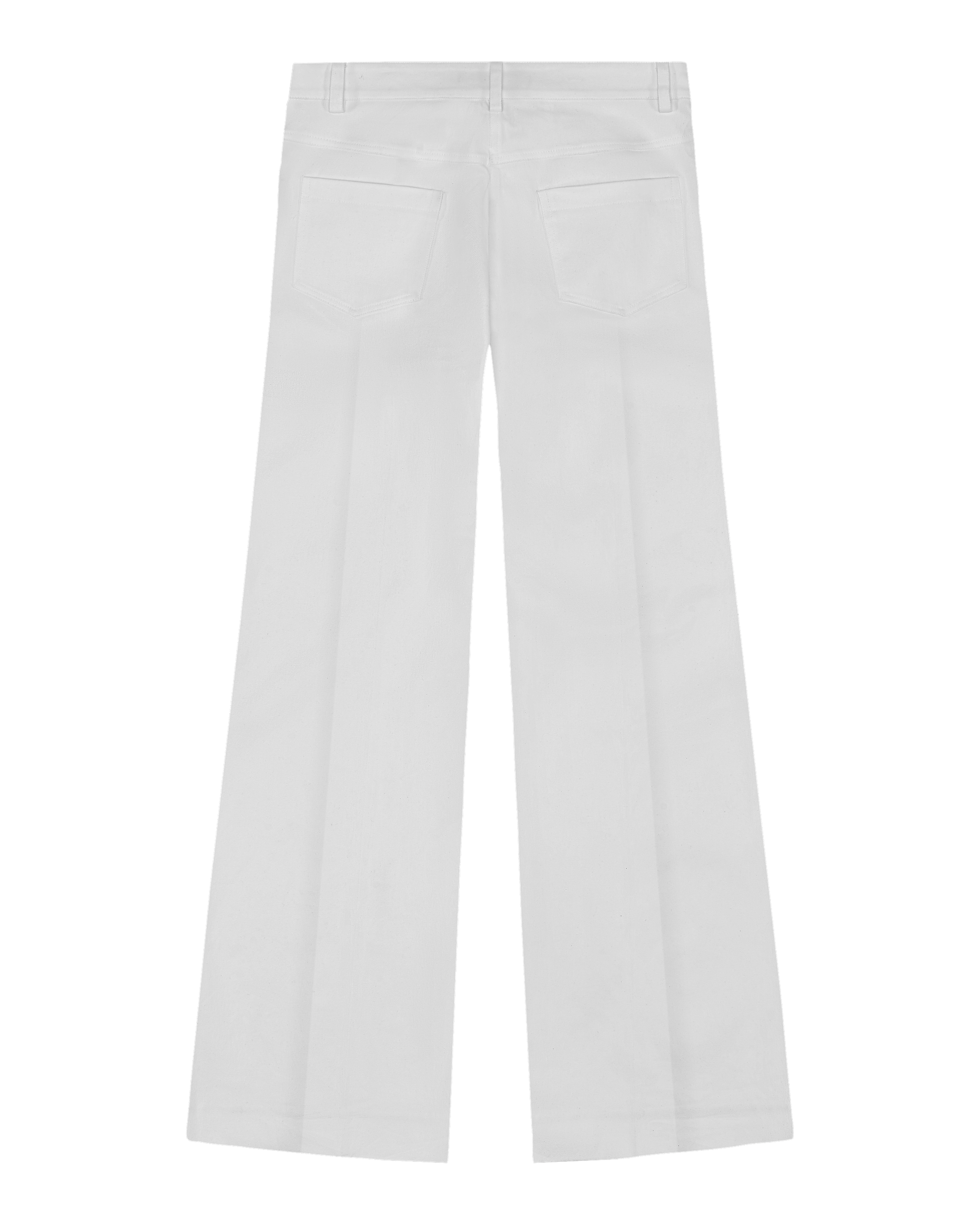 wide leg trousers in brilliant white