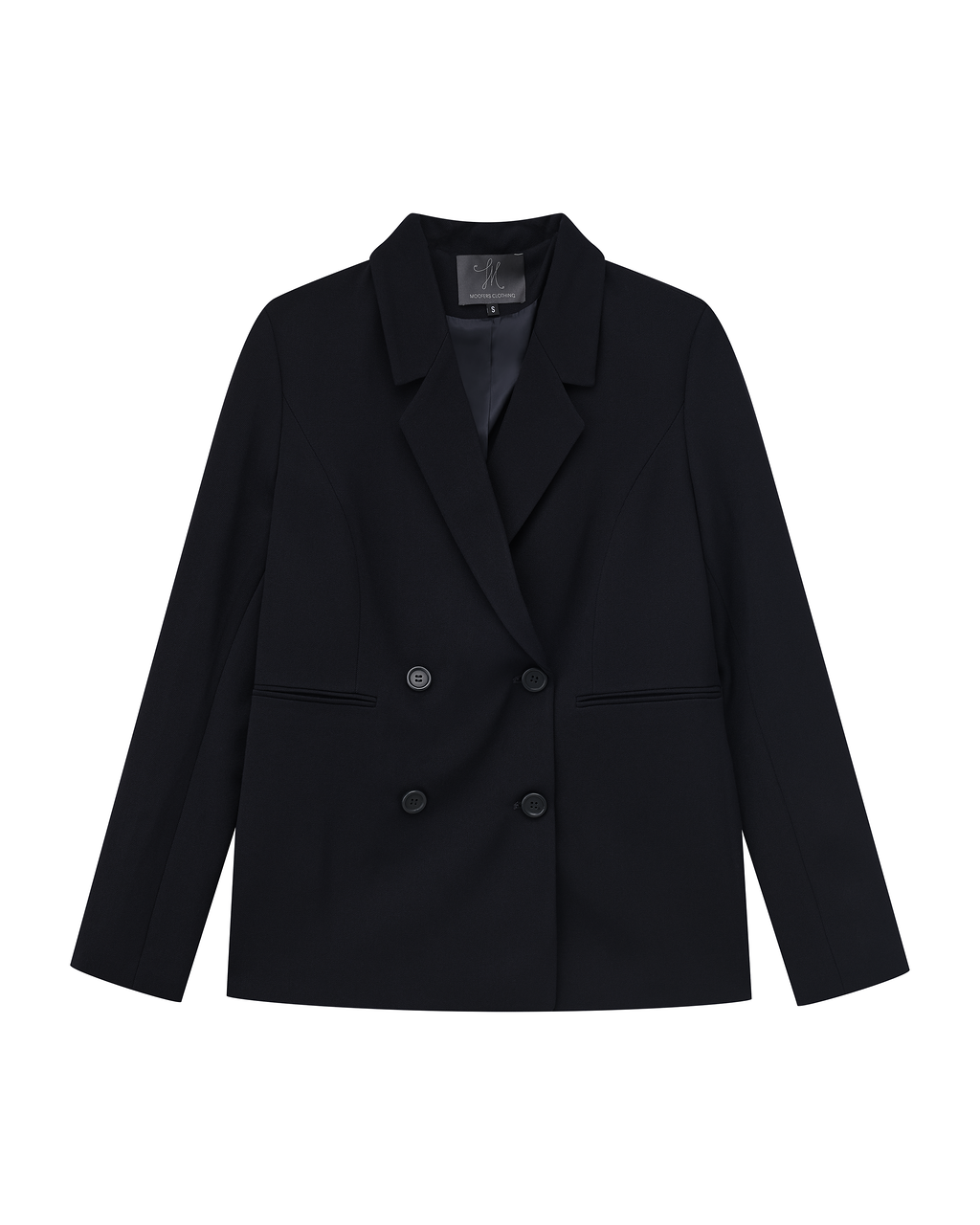 double-breasted blazer in black
