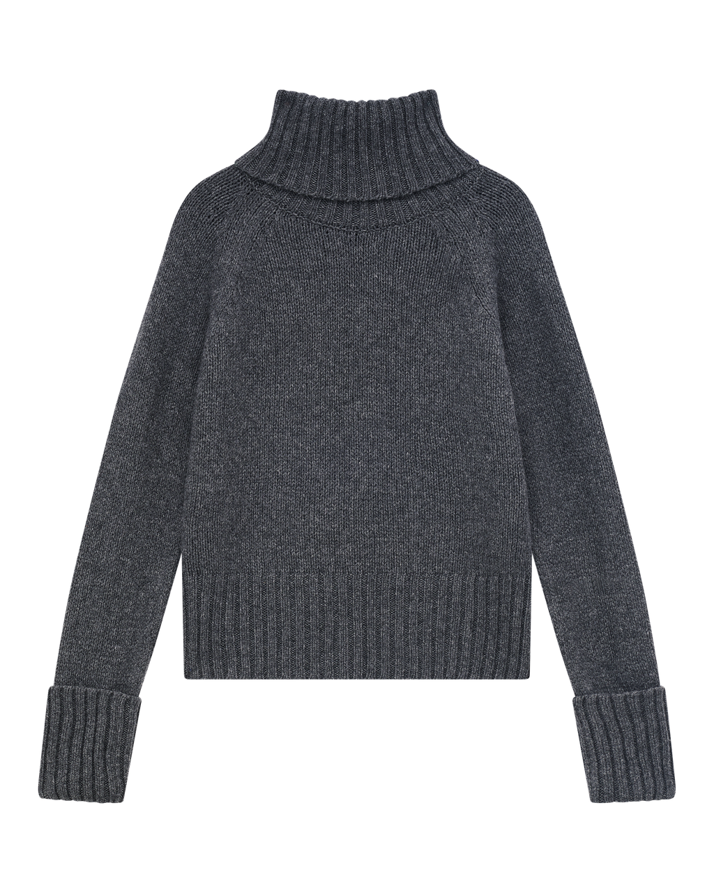 raglan sweater turtleneck in anthracite