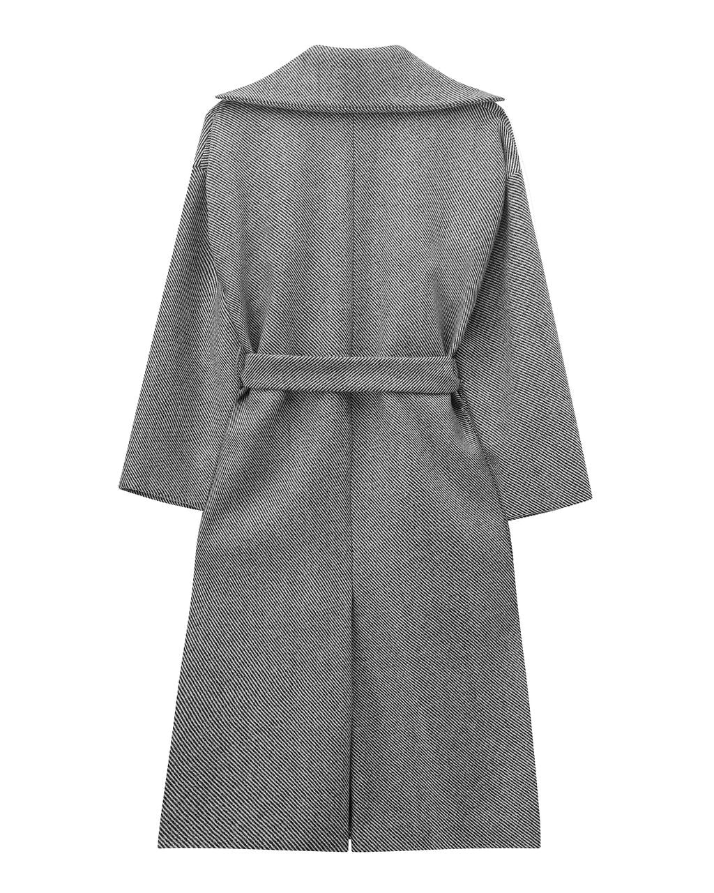 midi coat wool in gargoyle