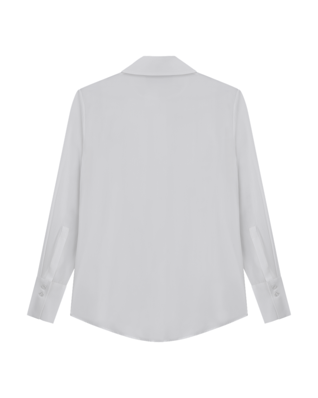 silk sheer blouse in white