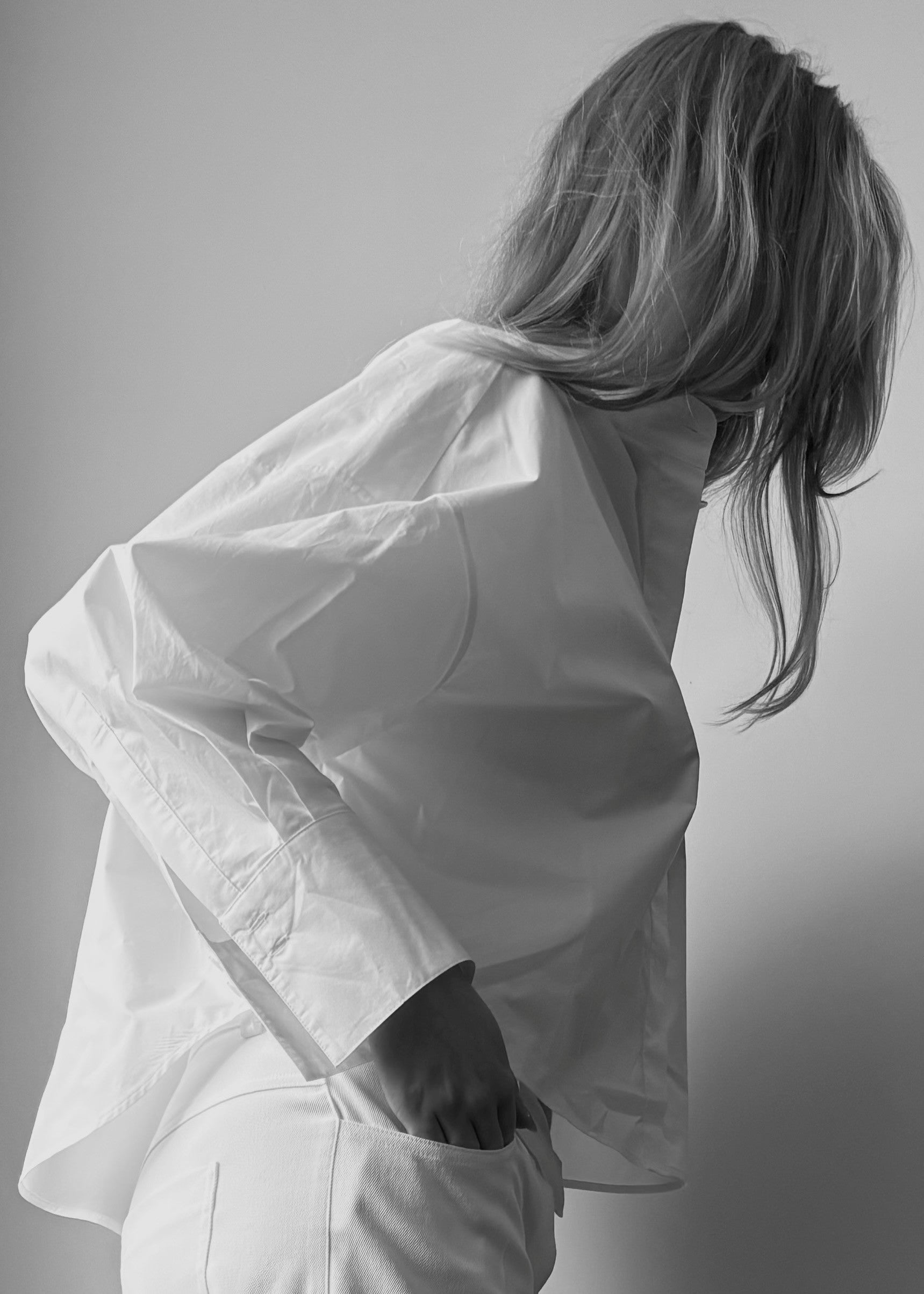cropped blouse in bright white