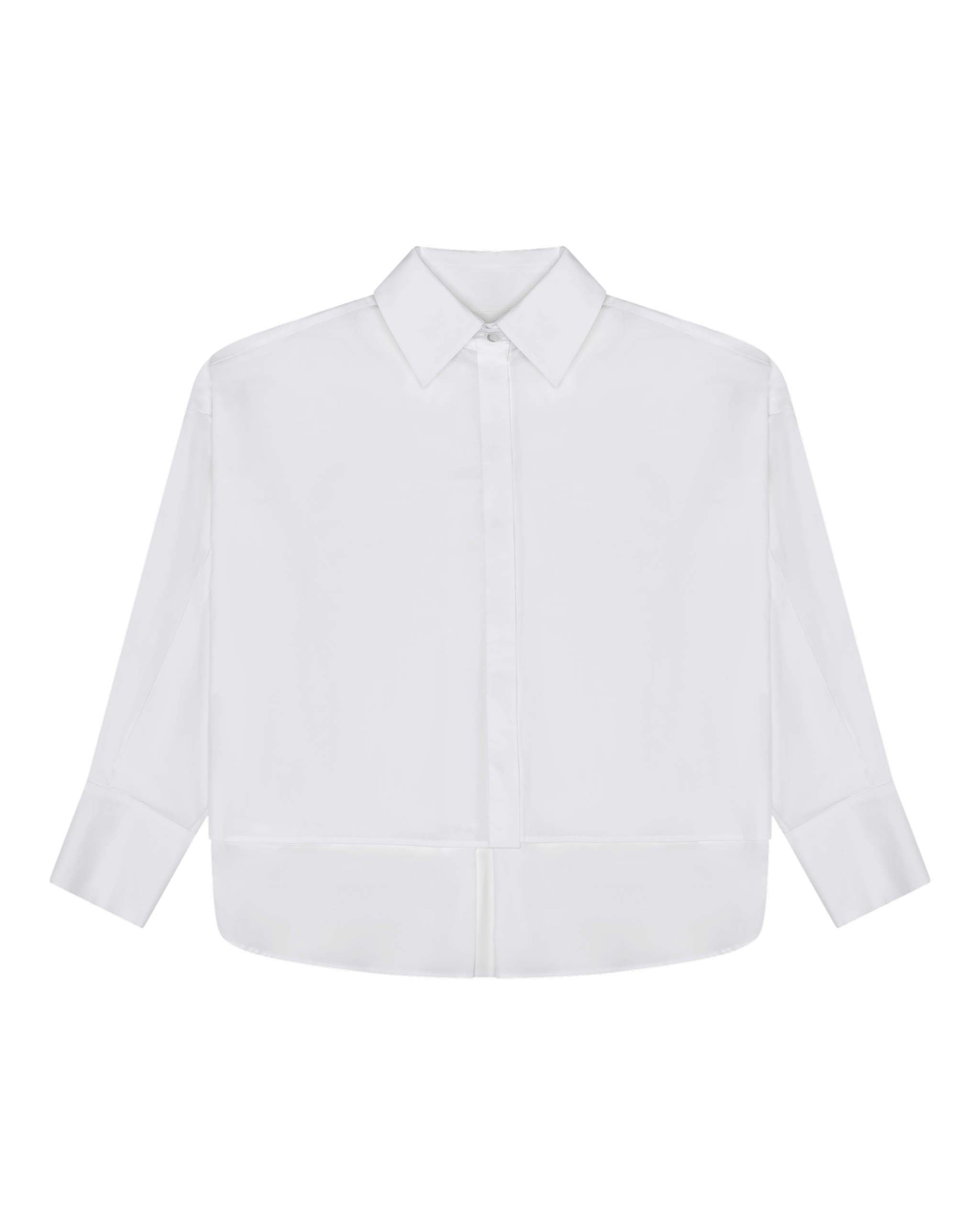 cropped blouse in bright white