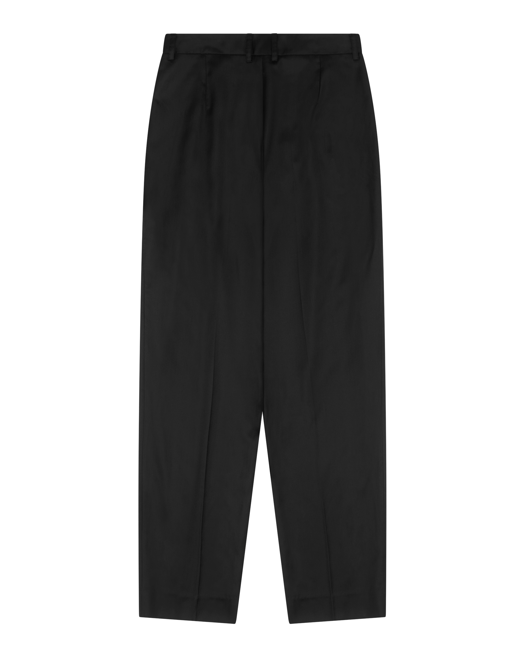 pleated trousers in nearly black