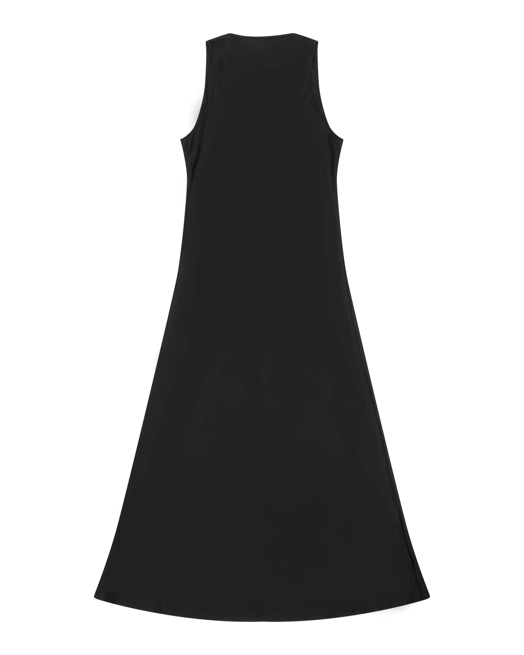 maxi dress in black satin