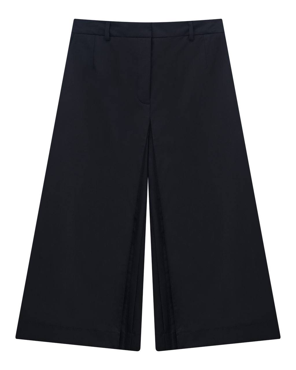 midi gaucho pants in black