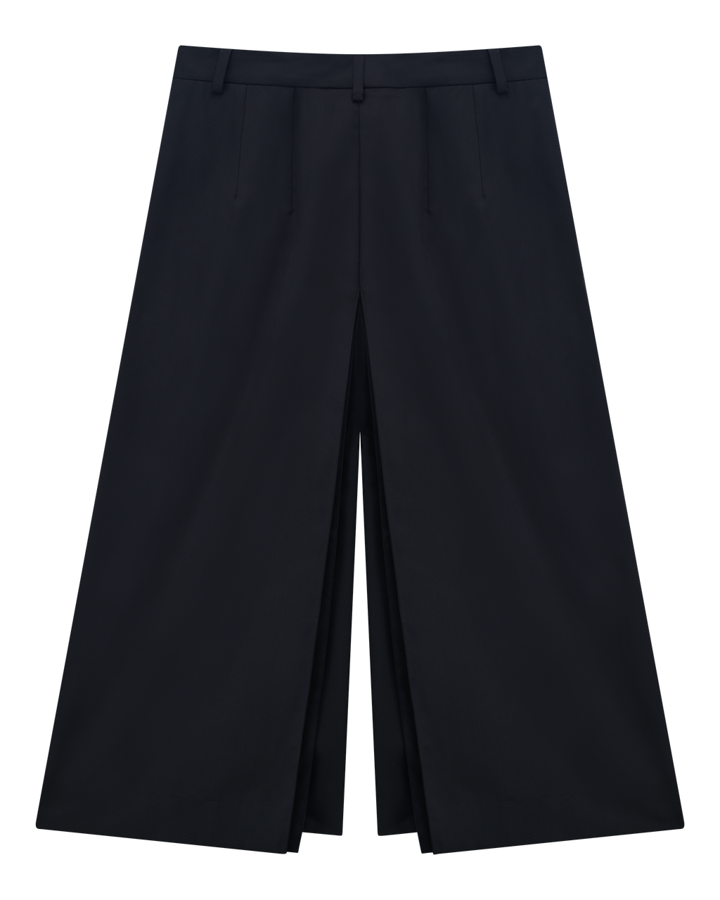 midi gaucho pants in black