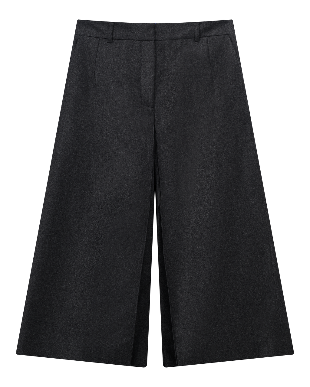 midi gaucho pants in black oyster