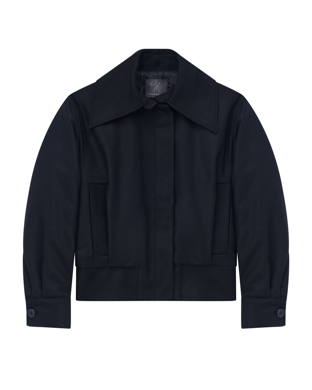 bomber jacket wool in black