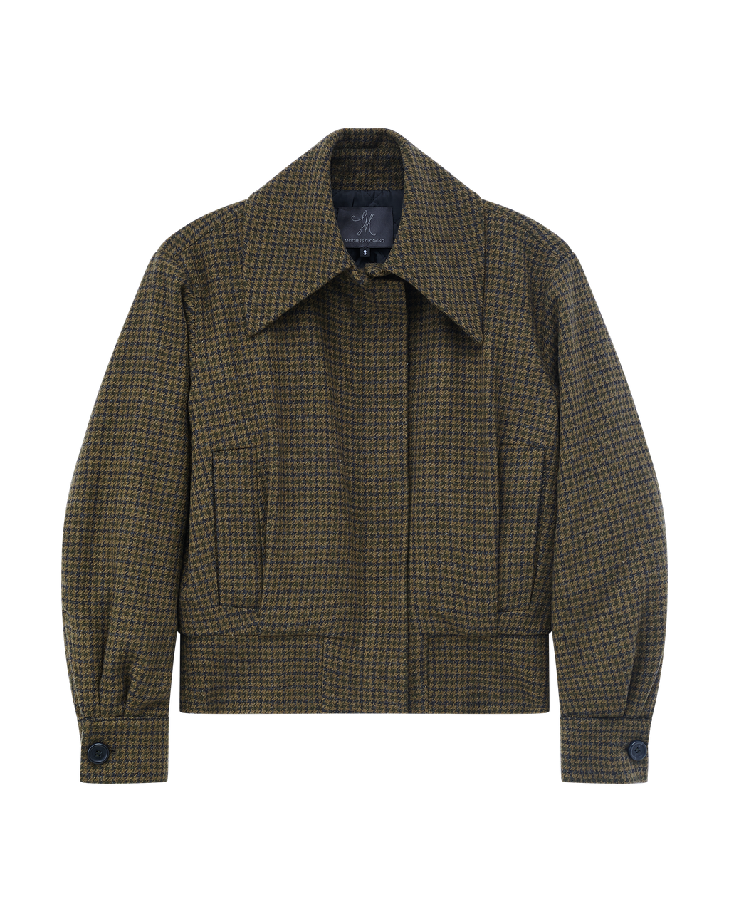 bomber jacket wool in dull gold