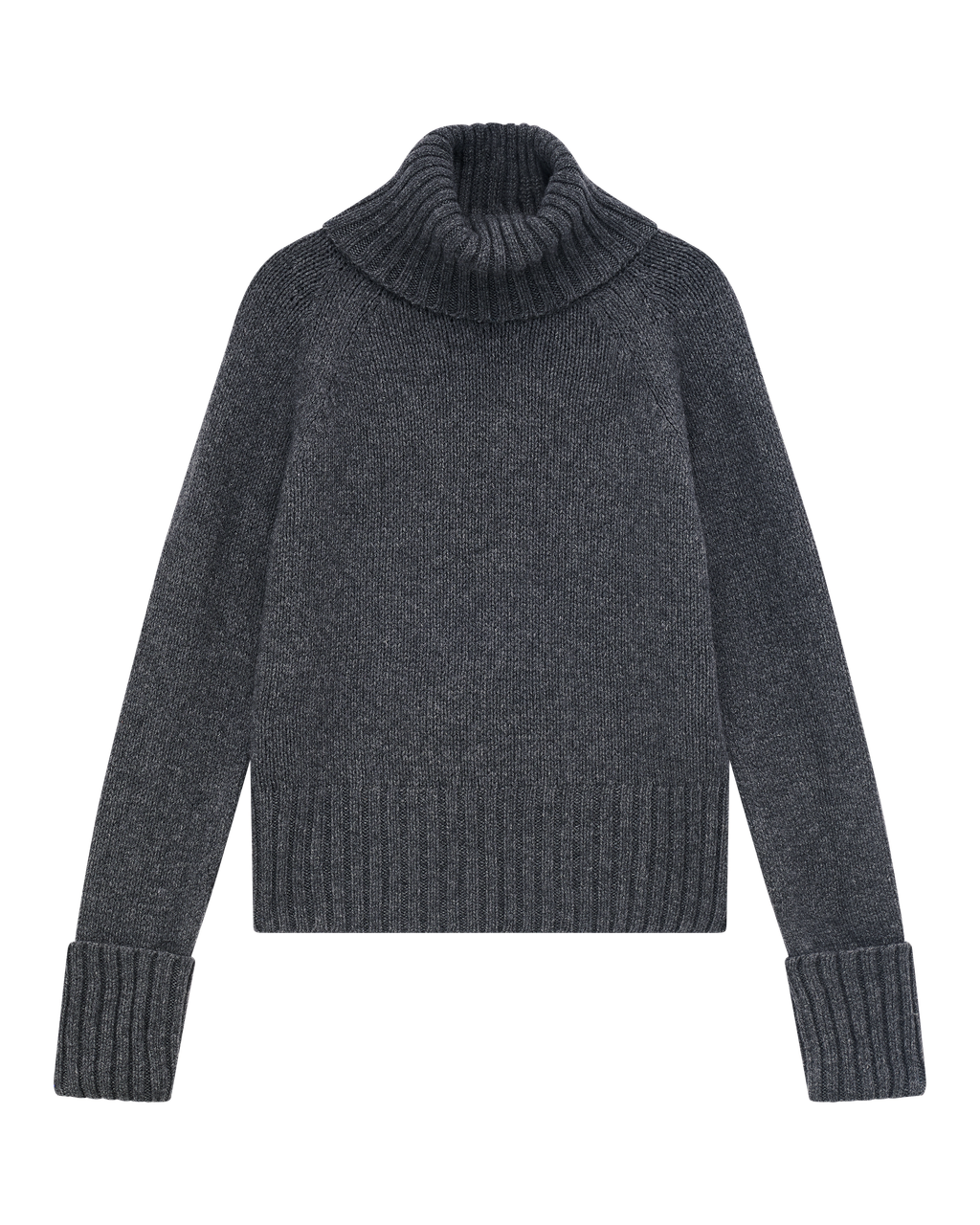 raglan sweater turtleneck in anthracite
