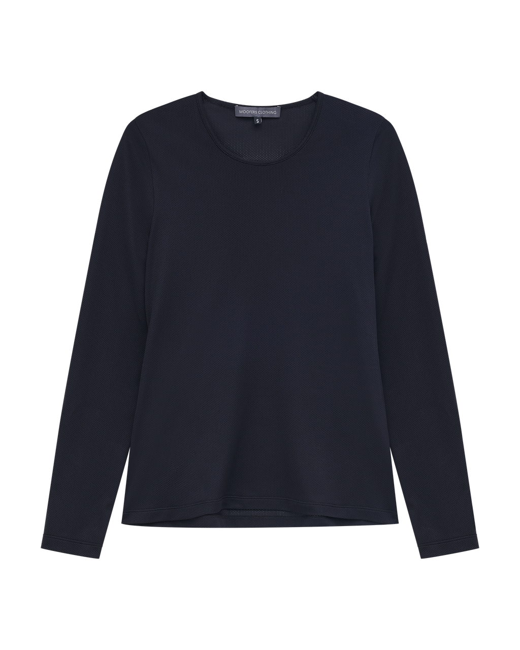 long sleeve top in black mesh