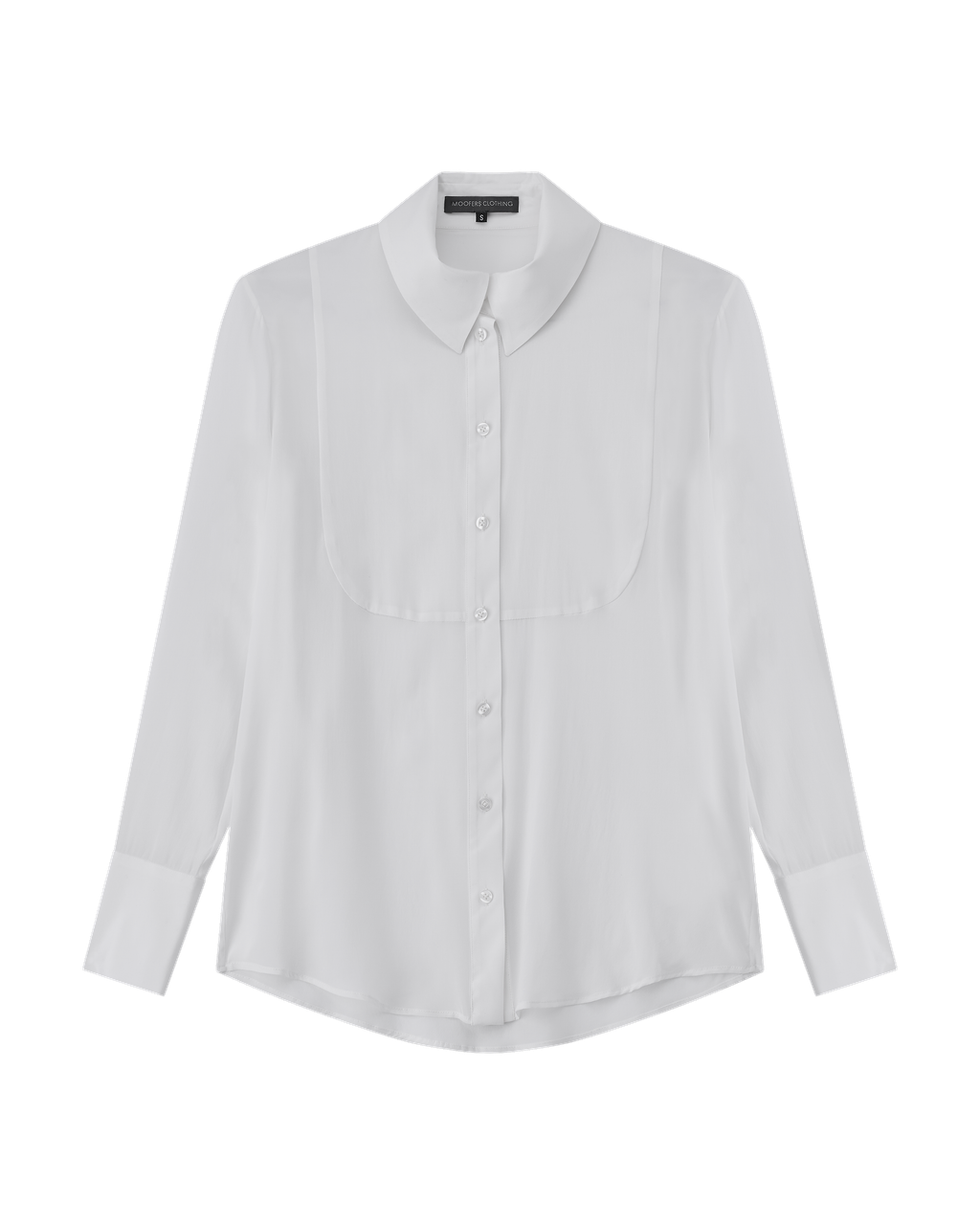 silk sheer blouse in white