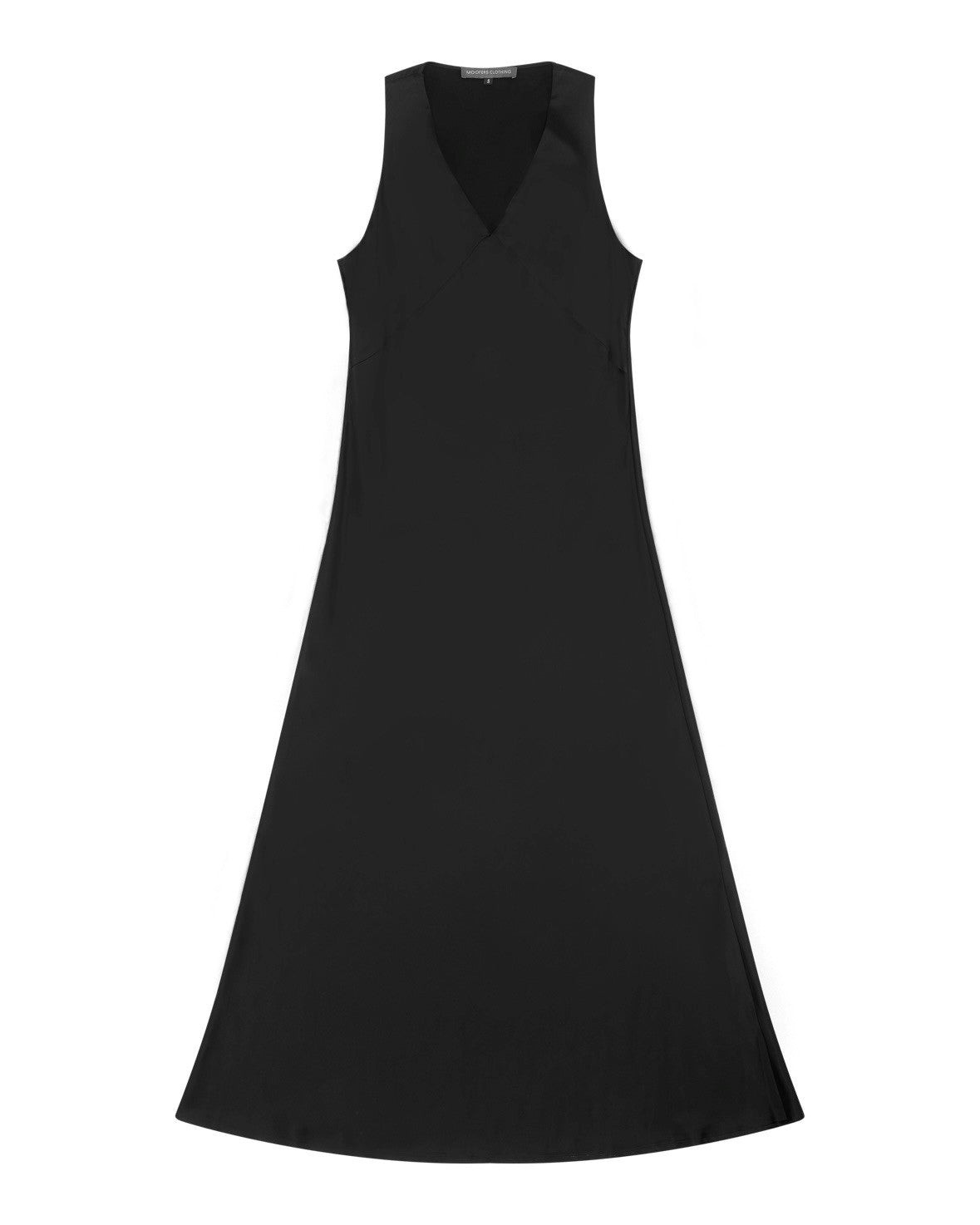 maxi dress in black satin